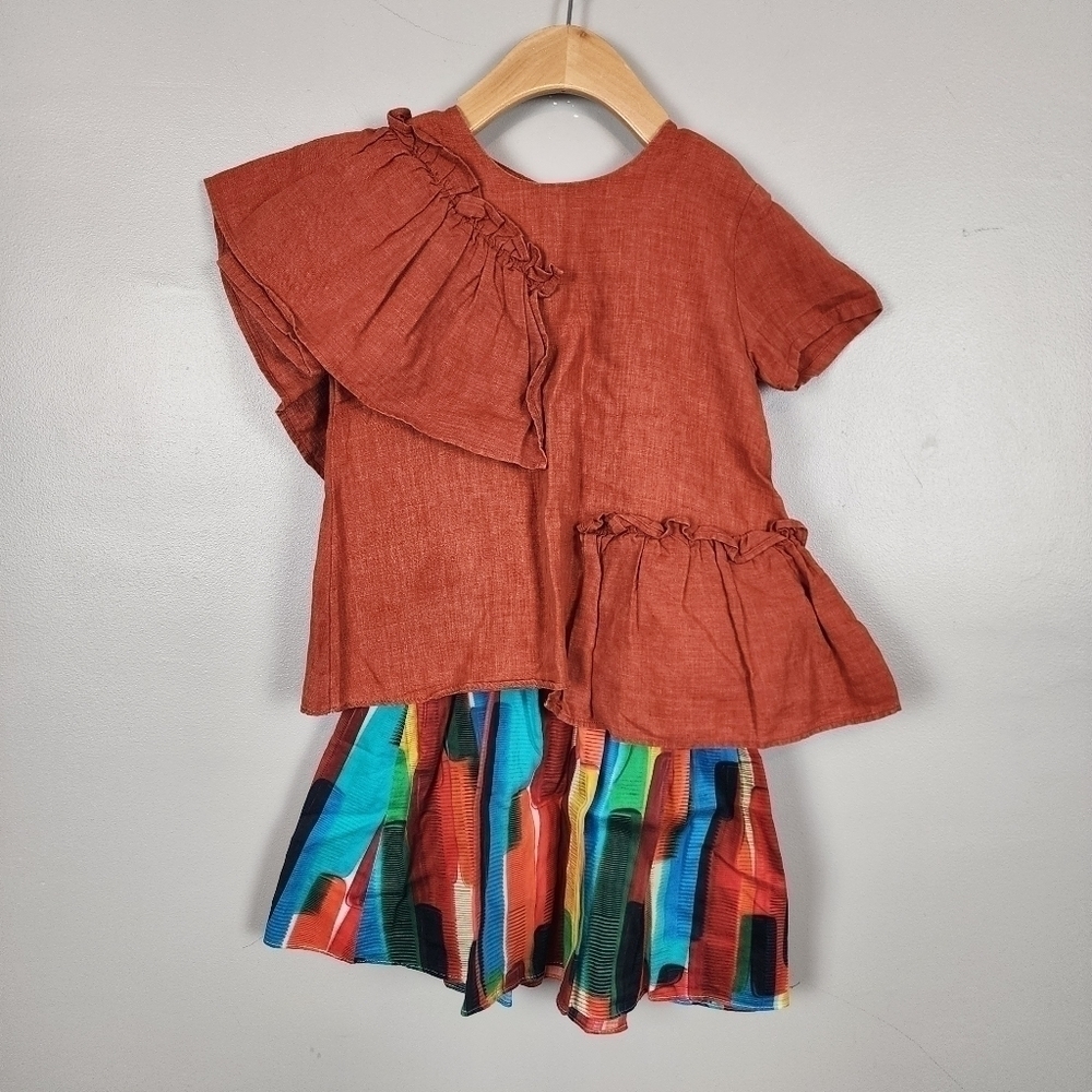 Wolf & Rita multi colored outfit set, size 4